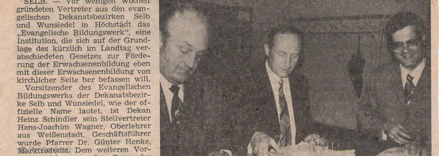 Entsprechender Zeitungsartikel der Frankenpost mit Bildausschnitt